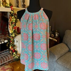 Cynthia Rowley Multicolor Print Top size M